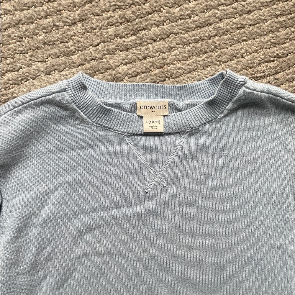 Crewcuts Boy's Light Blue Crewneck Sweater